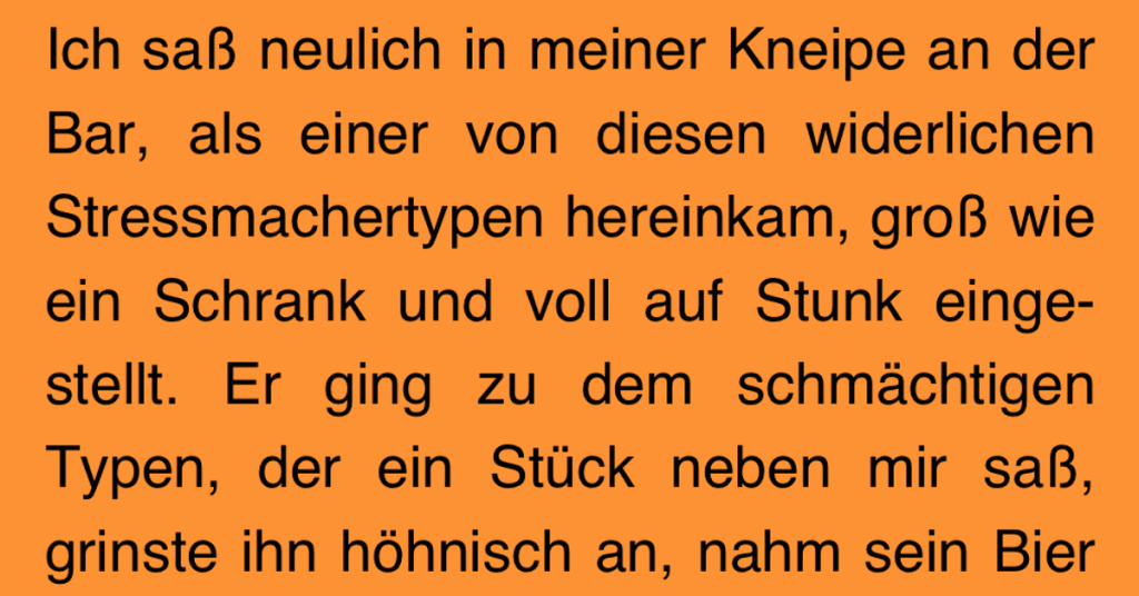 Witz des Tages: Stressmacher nervt Mann in einer Bar
