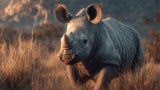 Ein Baby-Nashorn. (KI-generiert)