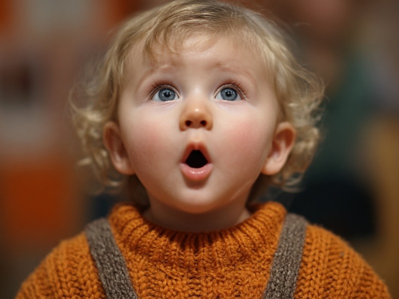 Ein singendes Baby. (KI-generiert)