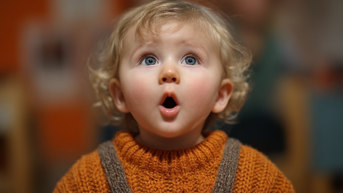 Ein singendes Baby. (KI-generiert)