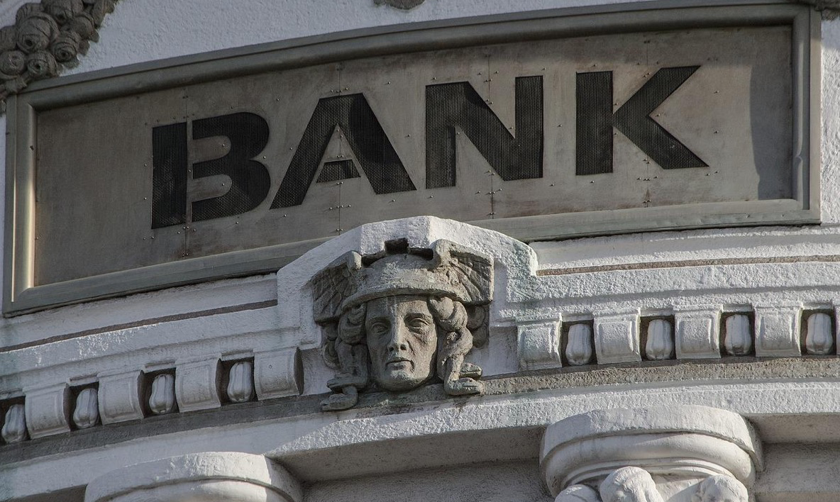 Die Fassade einer Bank