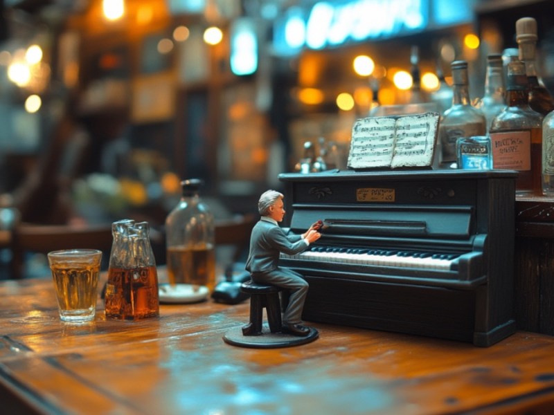 Ein kleiner Pianist. (KI-generiert)
