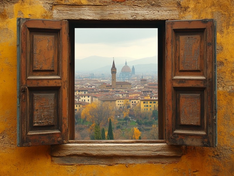 Ein Fenster nach Florenz. (KI-generiert)