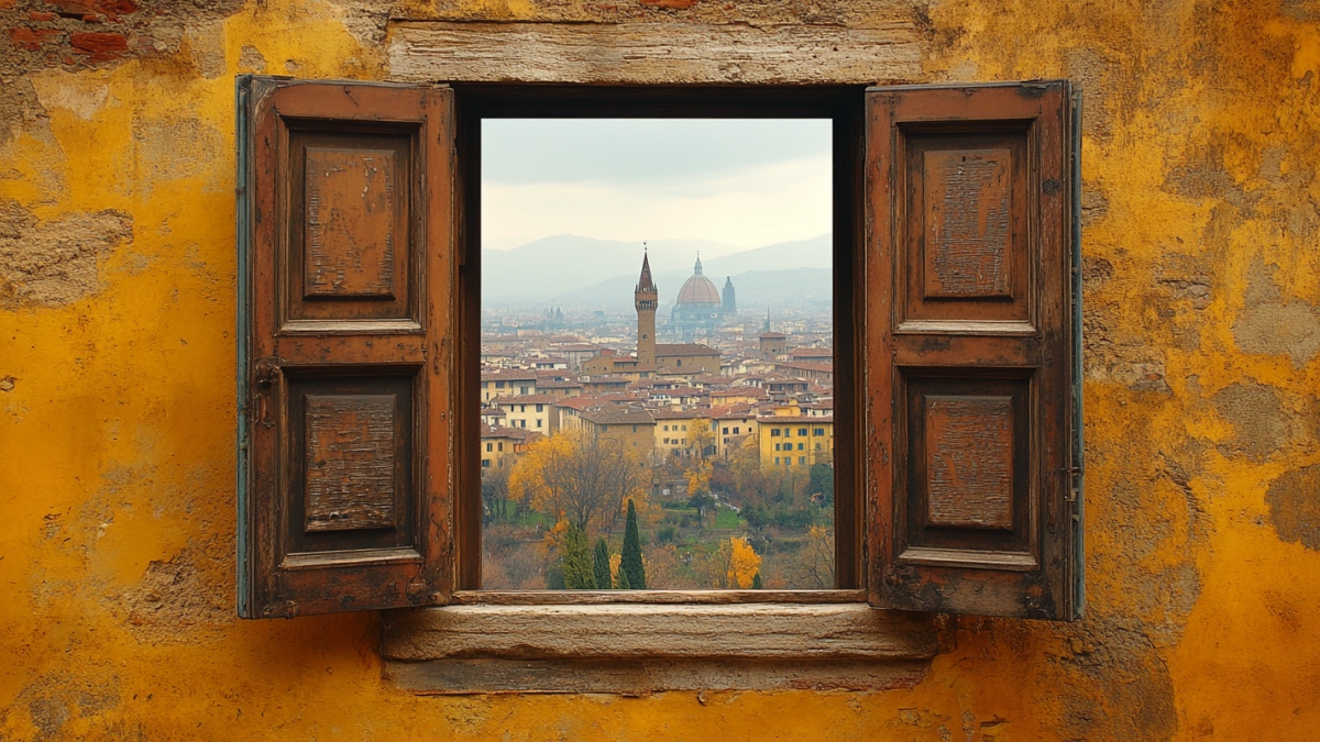 Ein Fenster nach Florenz. (KI-generiert)
