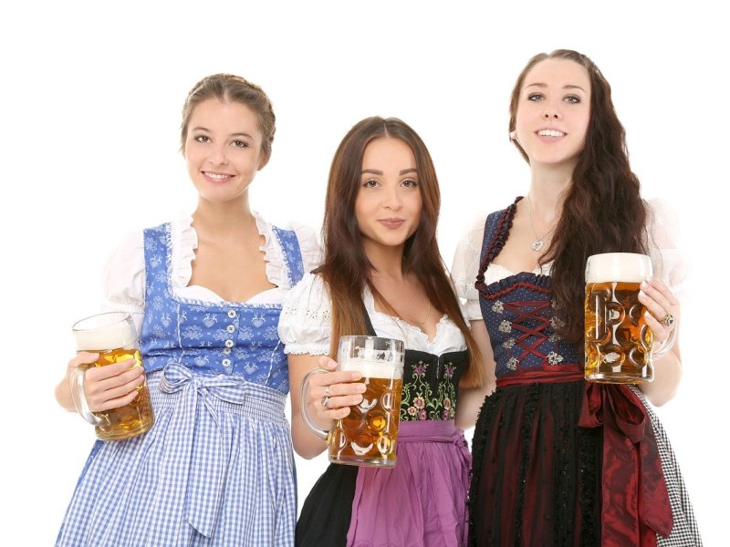 Dirndl Trachten Bier Kellnerinnen