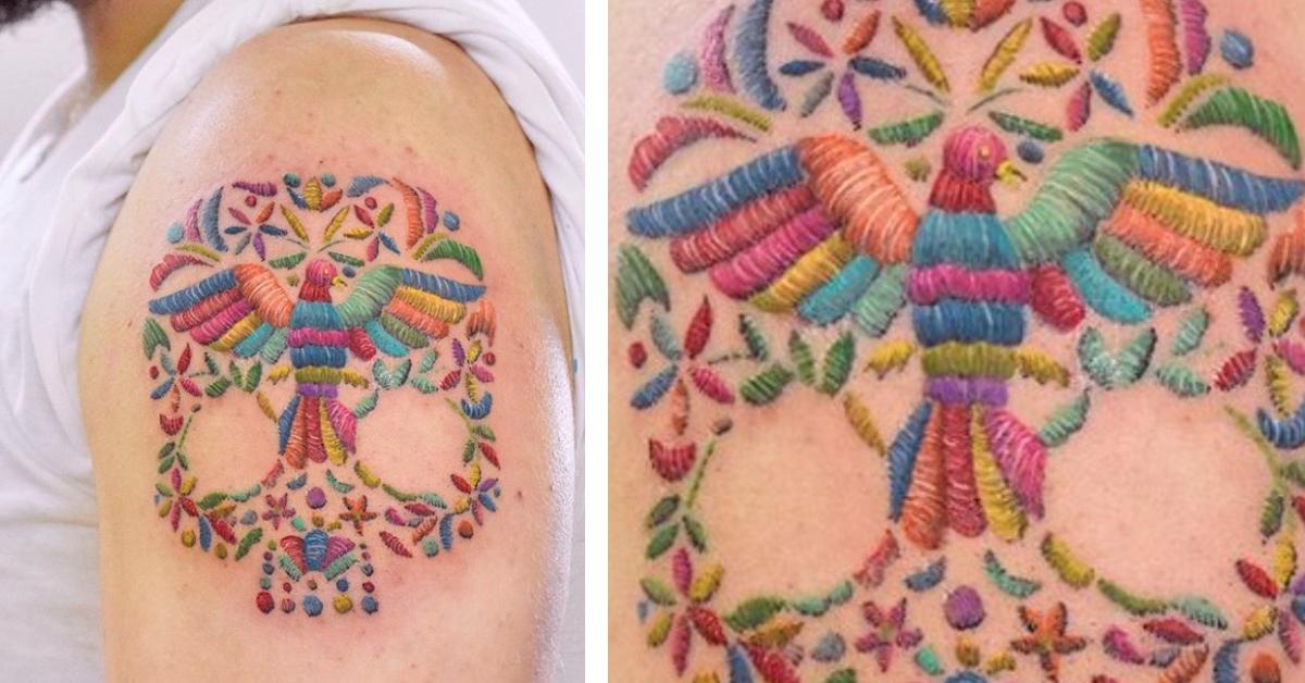 Fernanda Ramirez sticht Tattoos, die wie gestickt aussehen Einfach schön