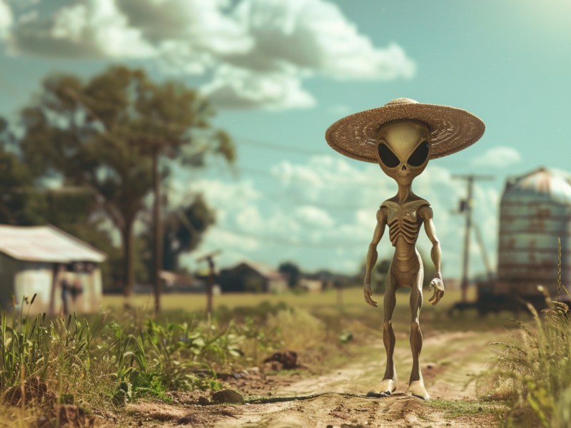 Witz des Tages: Aliens untersuchen Bauern