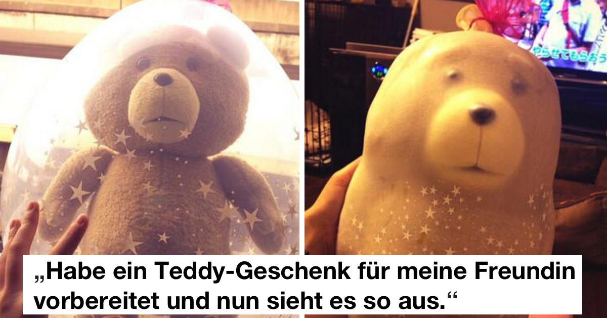 Teddybär in Luftballon