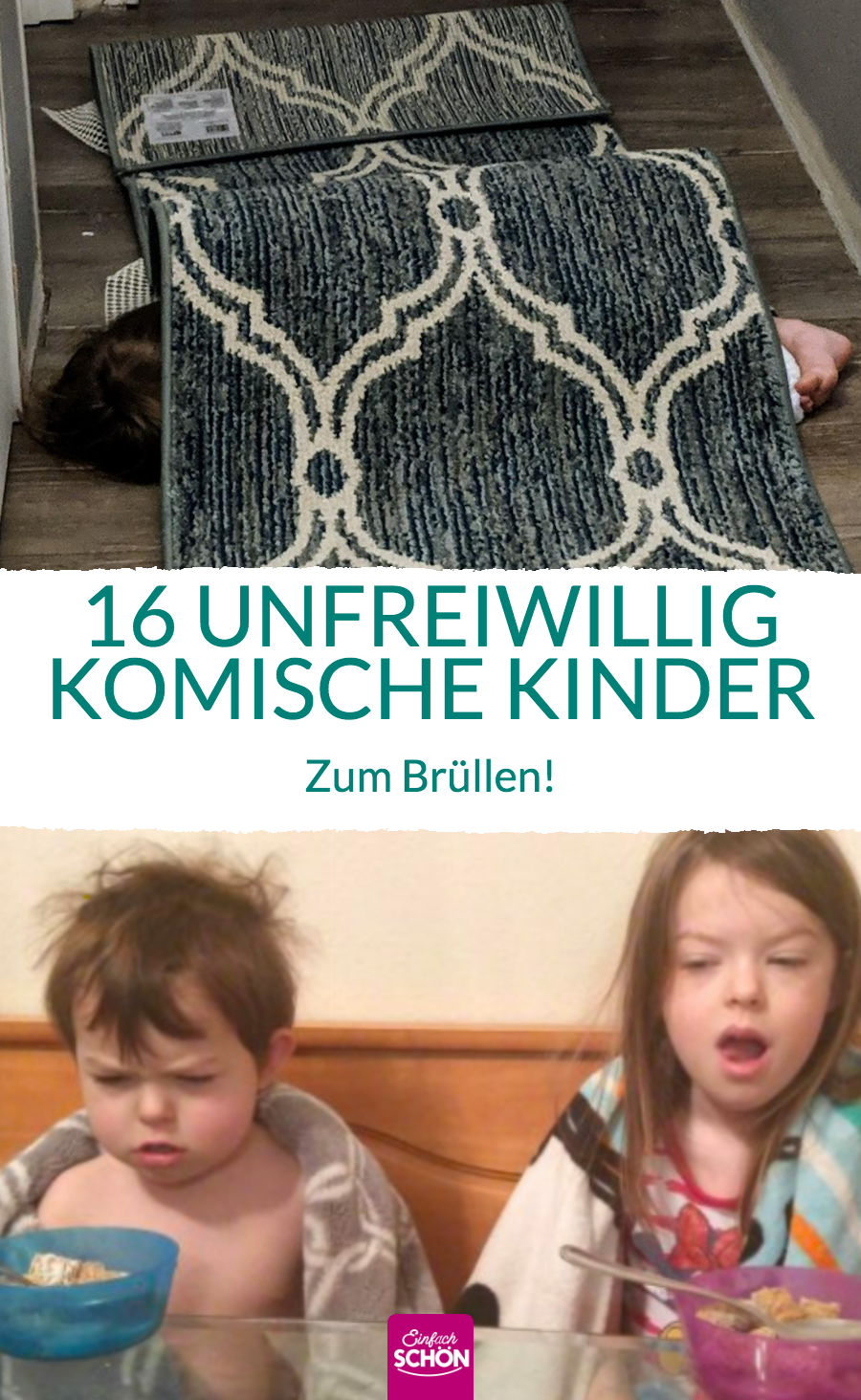 16 lustige Kinder, die einen zum Lachen bringen