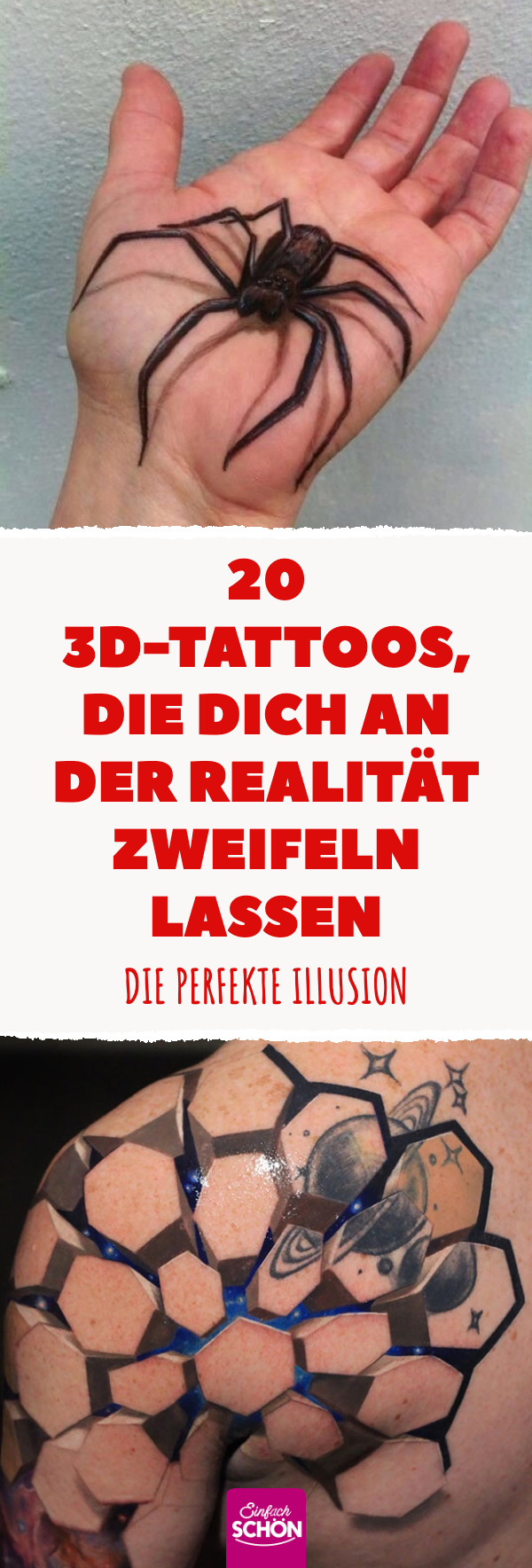 17 unfassbar realistische 3D-Tattoos
