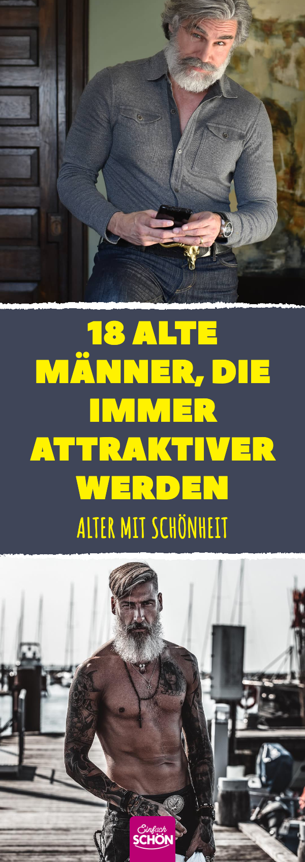 Attraktive alte Männer, die immer noch hübsch sind