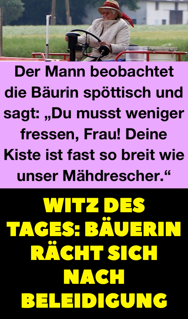 Bauern-Witze: Bauer bekommt Retourkutsche von Bäuerin