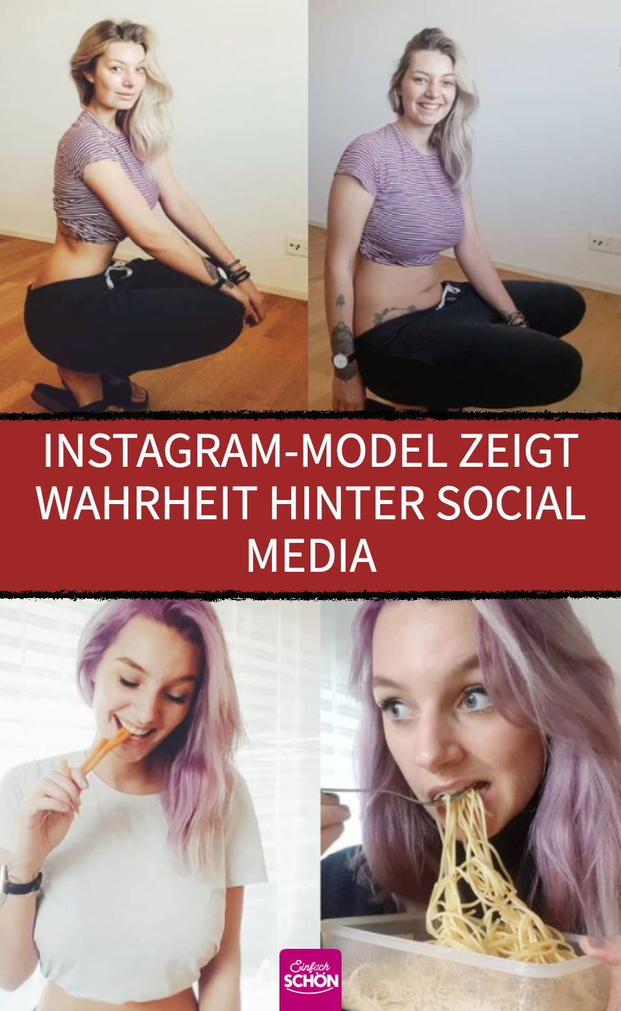 Model zeigt lustige Realität hinter schönen Instagram-Fotos