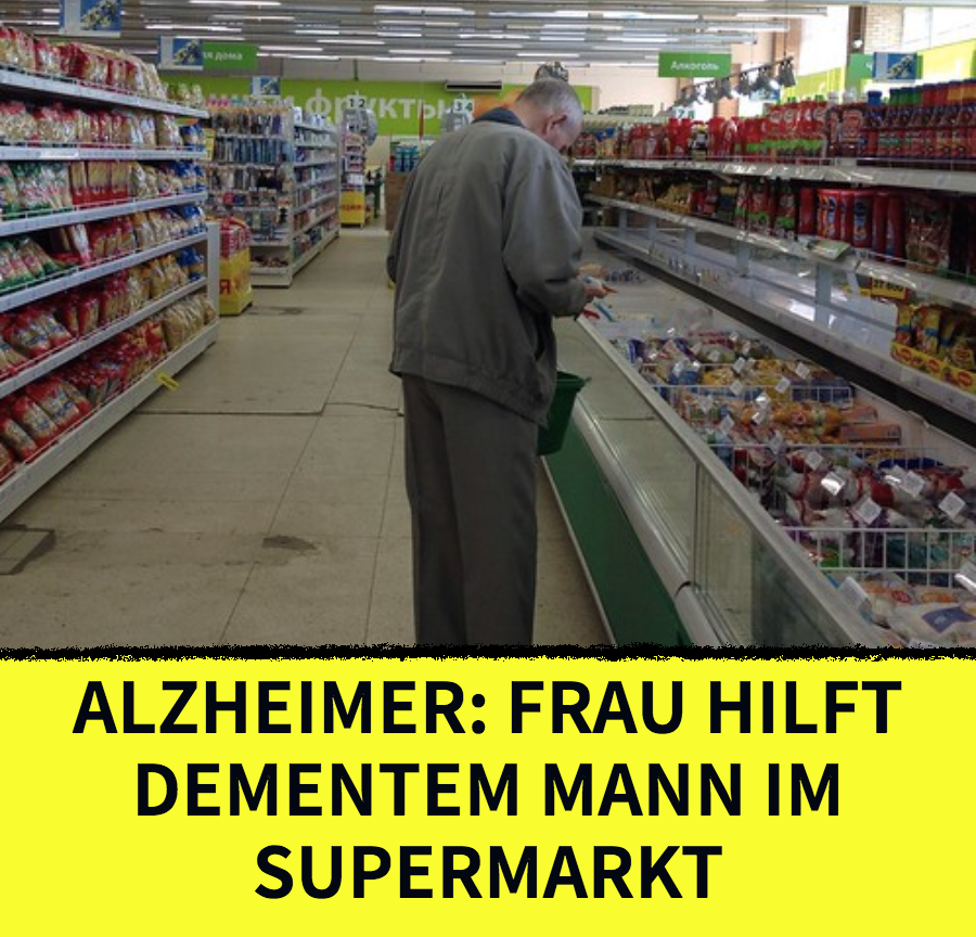 Alzheimer: Frau hilft dementem Mann im Supermarkt
