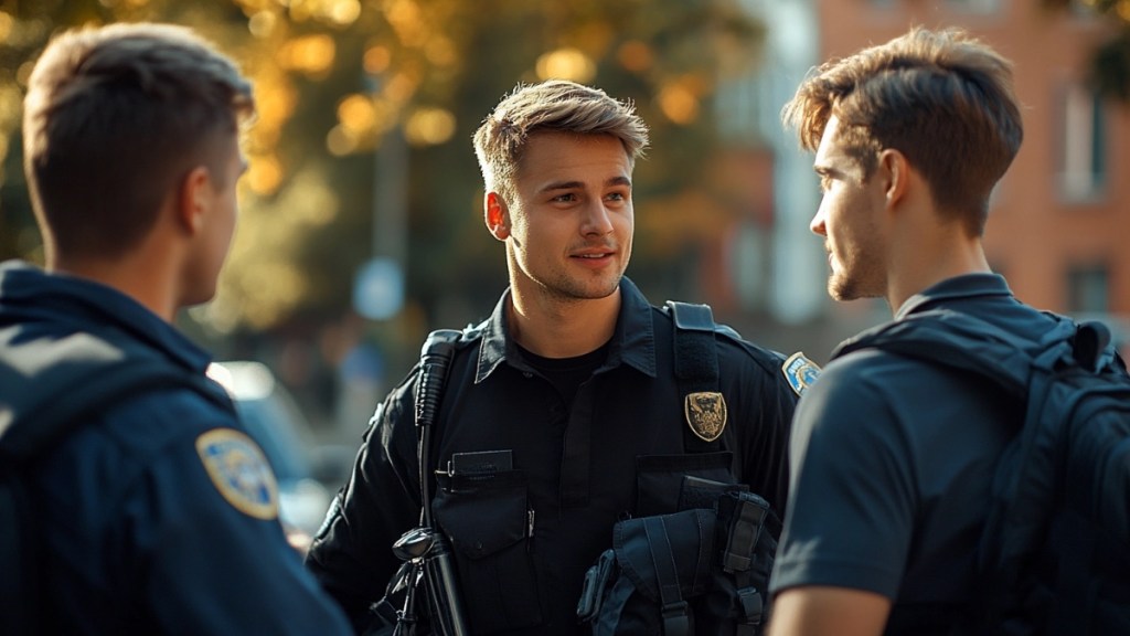 Polizisten.