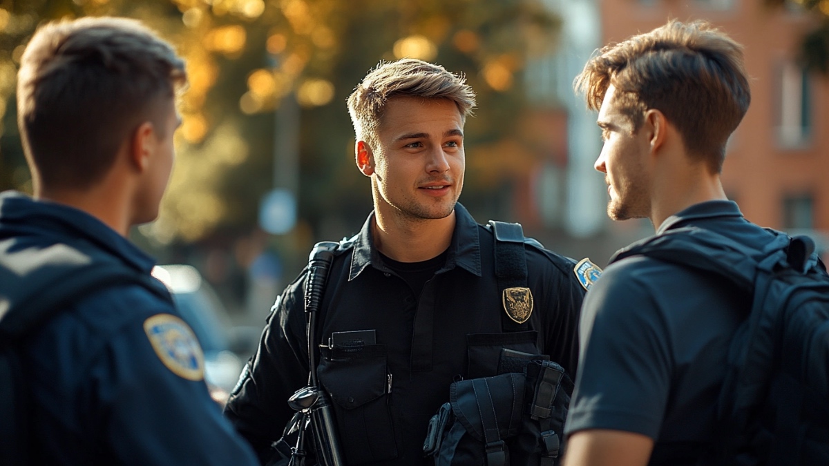 Polizisten.