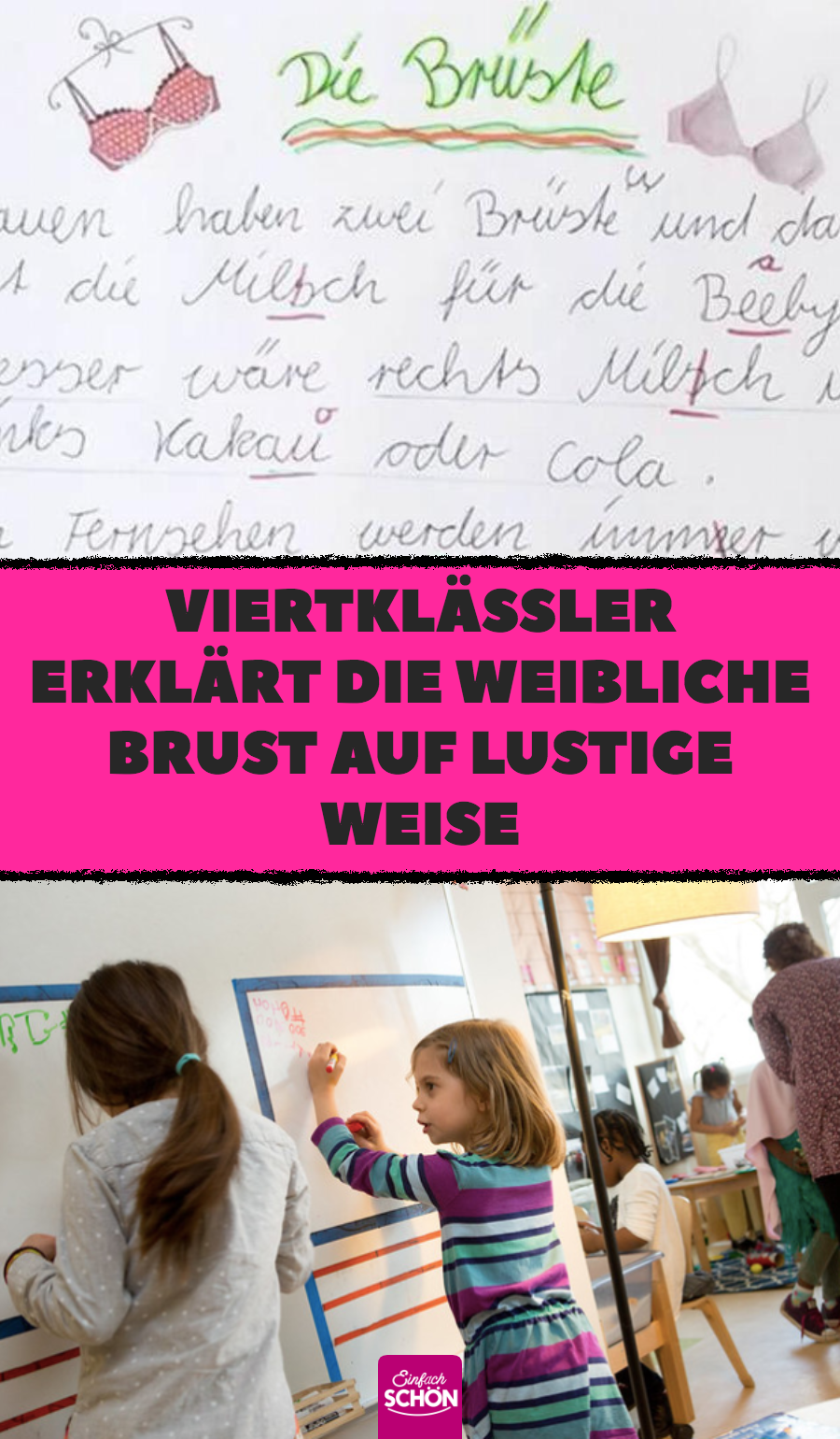 Viertklässler erklärt die weibliche Brust