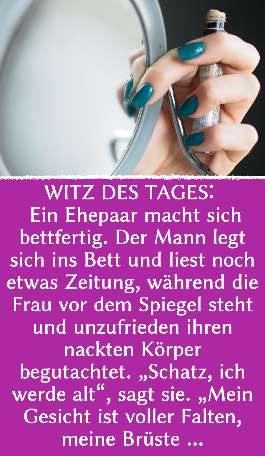 Ehe-Witz: Frau fordert Kompliment von Ehemann