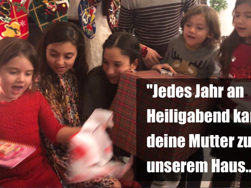 Sue Dorrah spielt den Weihnachtsengel für arme Kinder