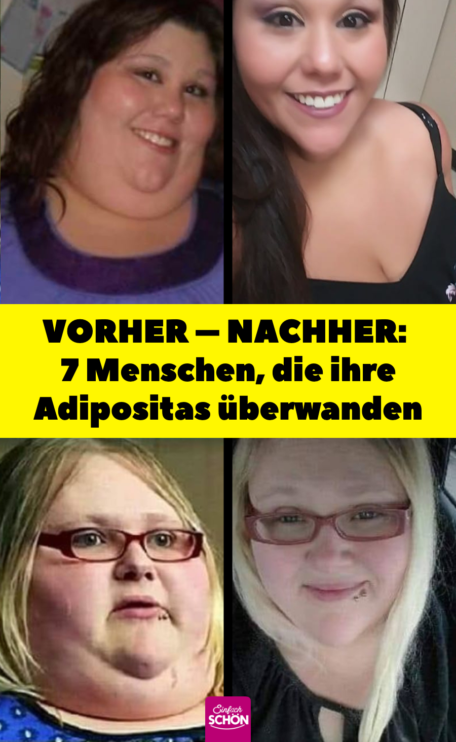 Vorher – nachher: 7 Menschen, die ihre Adipositas überwanden