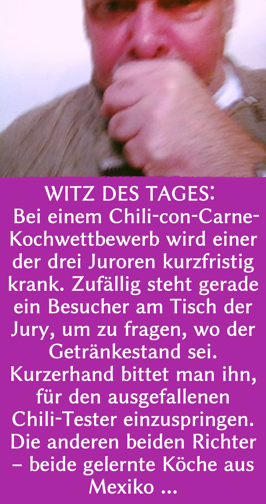 Witz des Tages: Chili-con-Carne-Wettbewerb