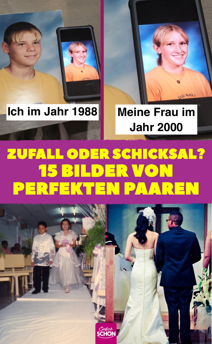 Zufall oder Schicksal? 15 schöne Bilder von perfekten Paaren