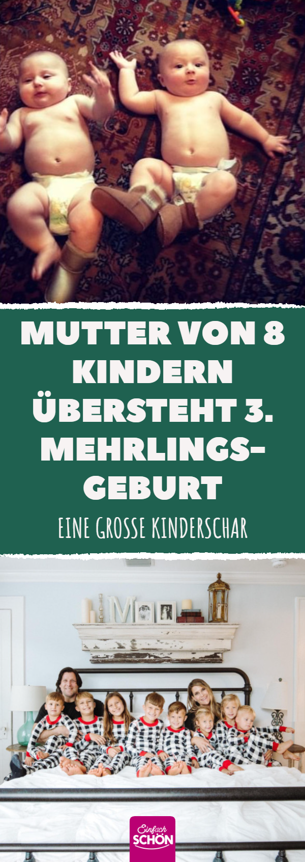 Mutter von 8 Kindern übersteht 3. Mehrlingsgeburt