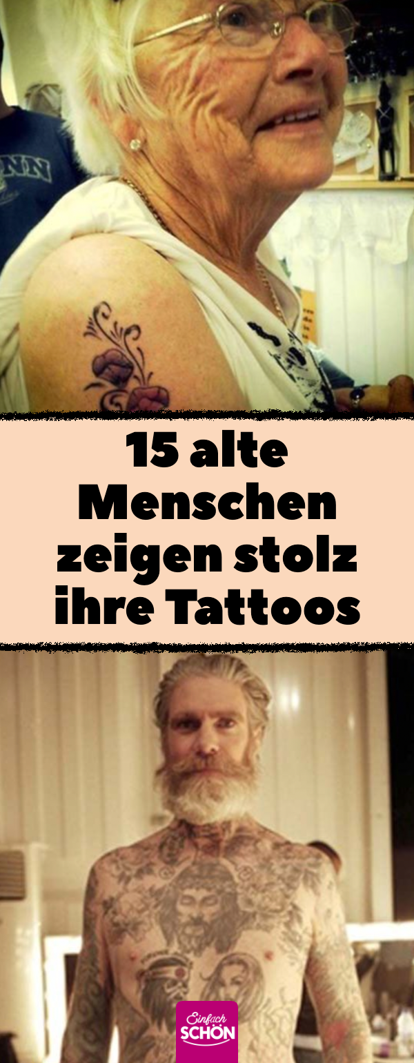 Tattoo im Alter: 15 Rentner zeigen stolz ihre Tattoos