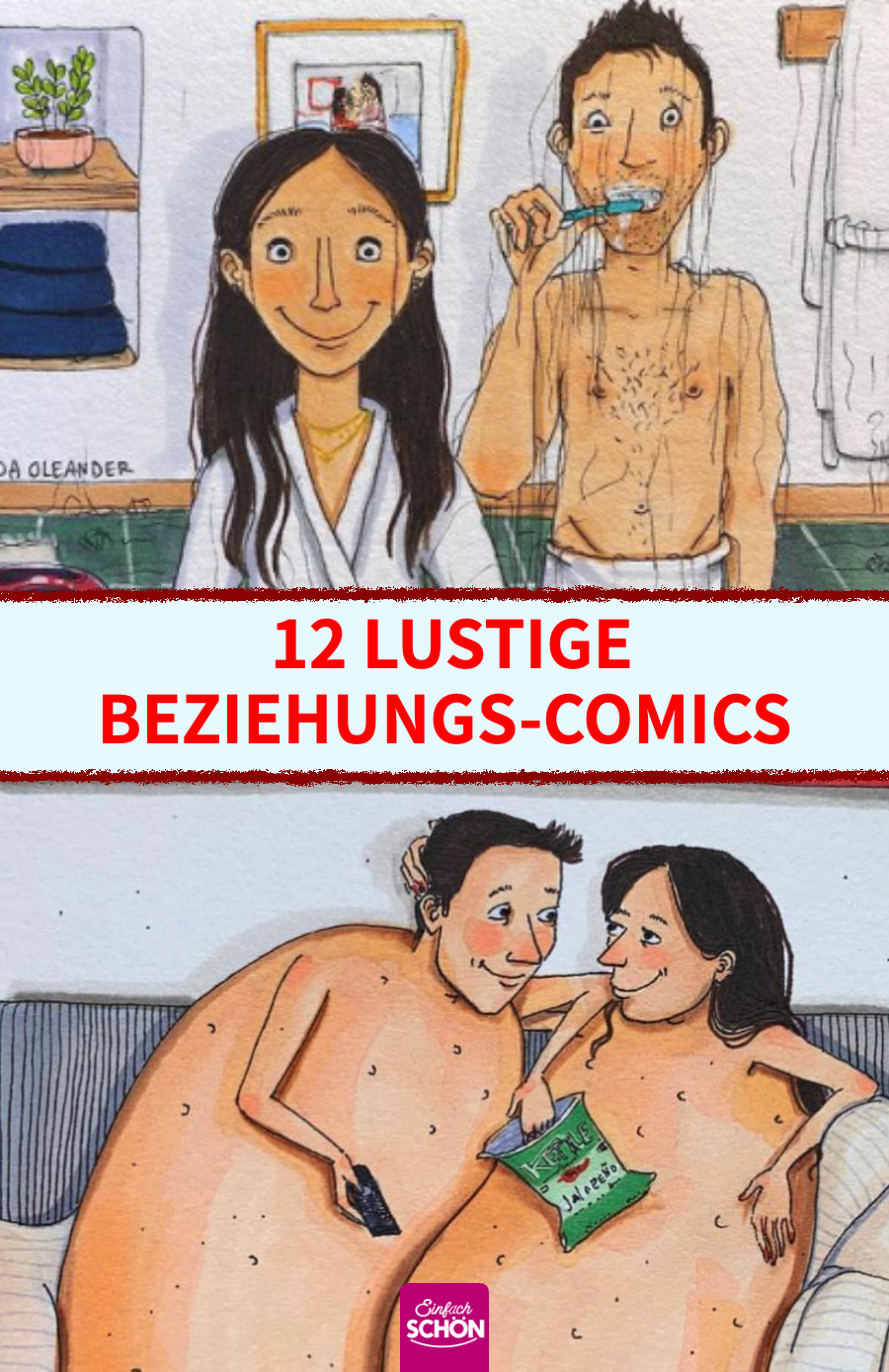 Amanda Oleander zeigt Beziehungsalltag mit Illustrationen