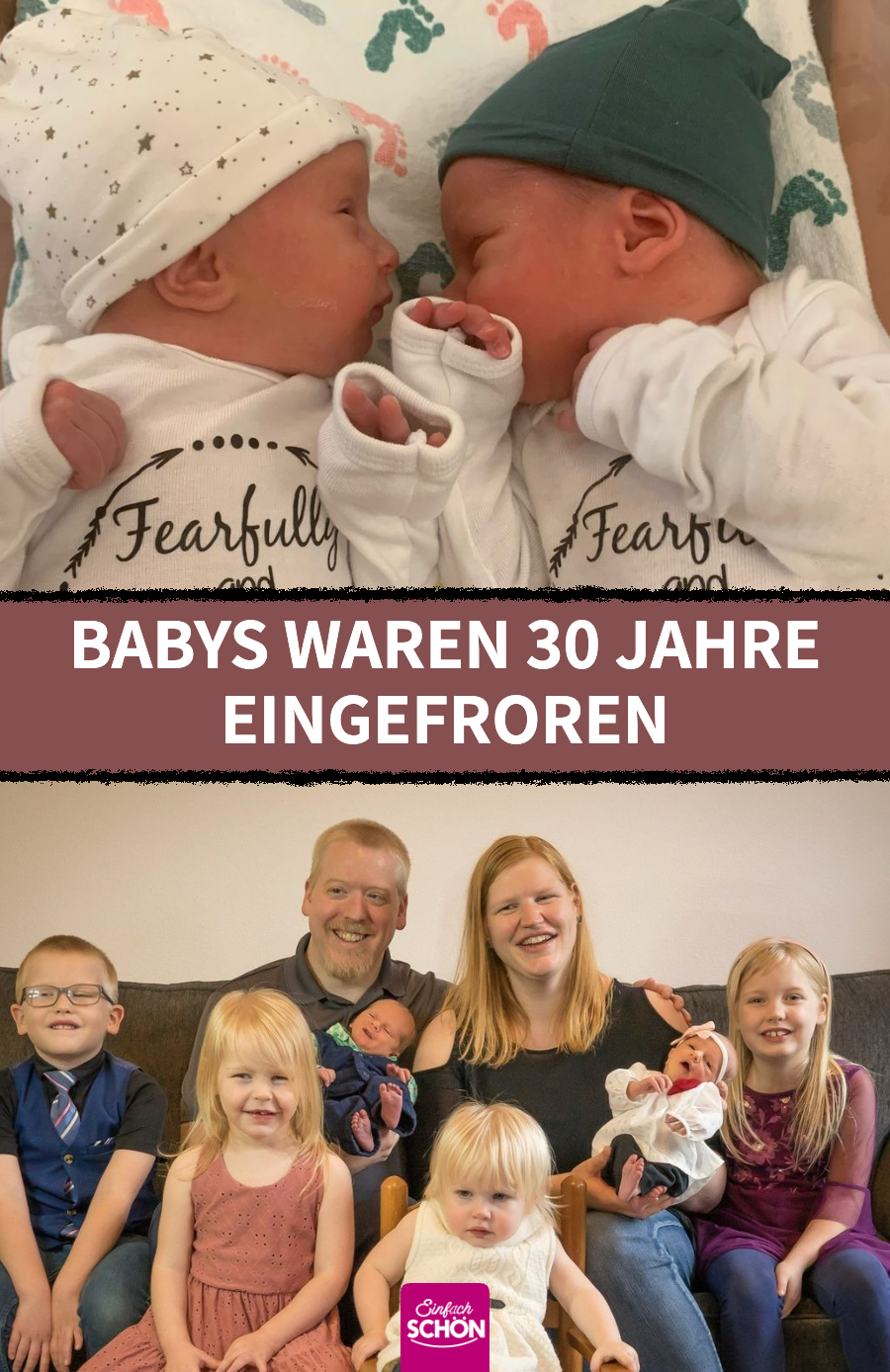 Babys Lydia und Timothy Ridgeway waren 30 Jahre eingefroren