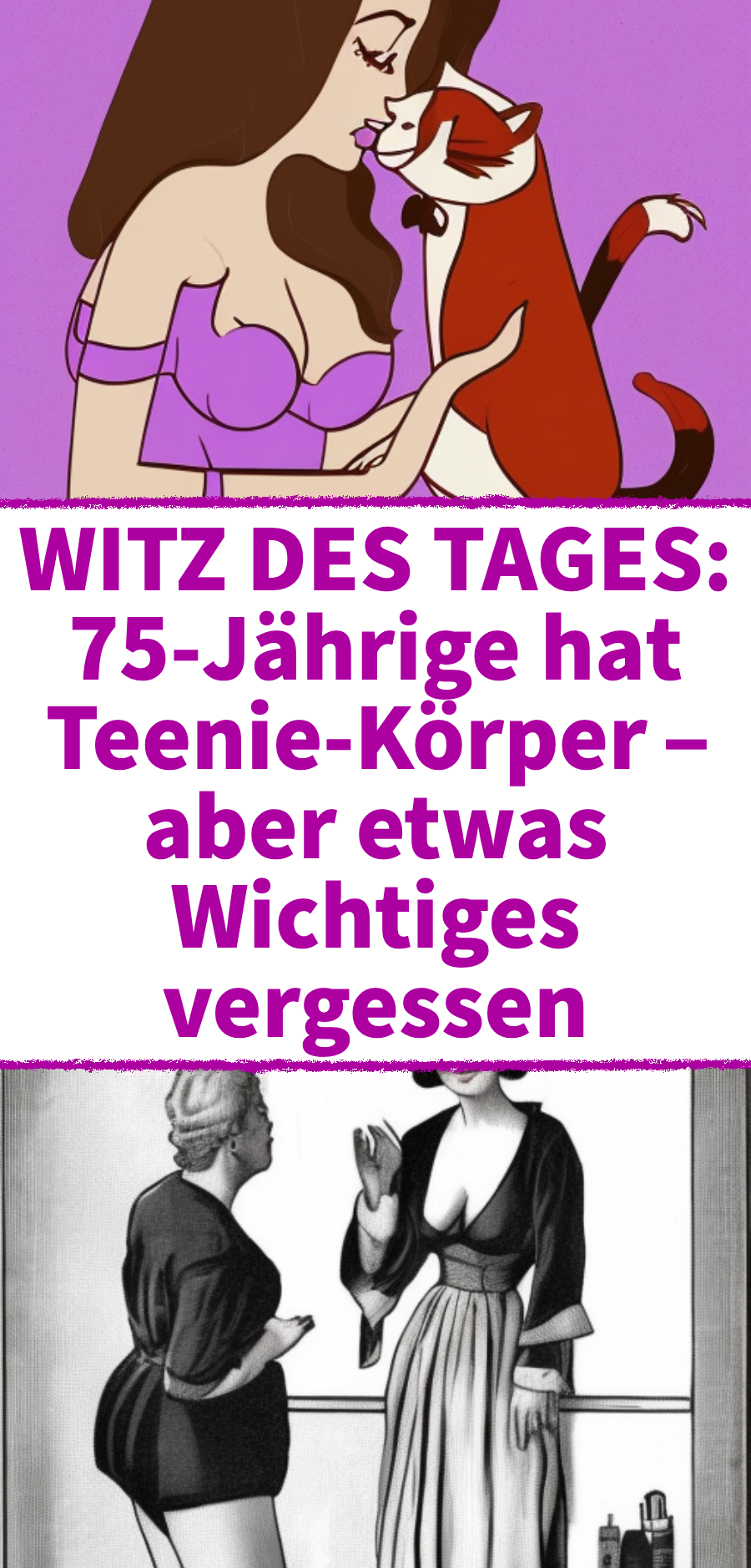 Witz des Tages: 75-Jährige wünscht jungen Körper zurück