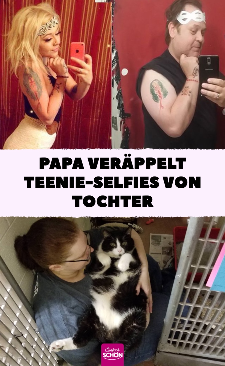 Vater veräppelt Selfies seiner Teenie-Tochter