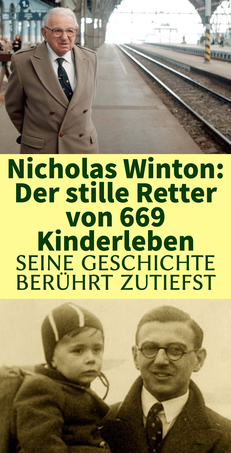 Nicholas Winton rettete 669 Kinderleben. Er merkt nicht, dass er mitten unter ihnen sitzt
