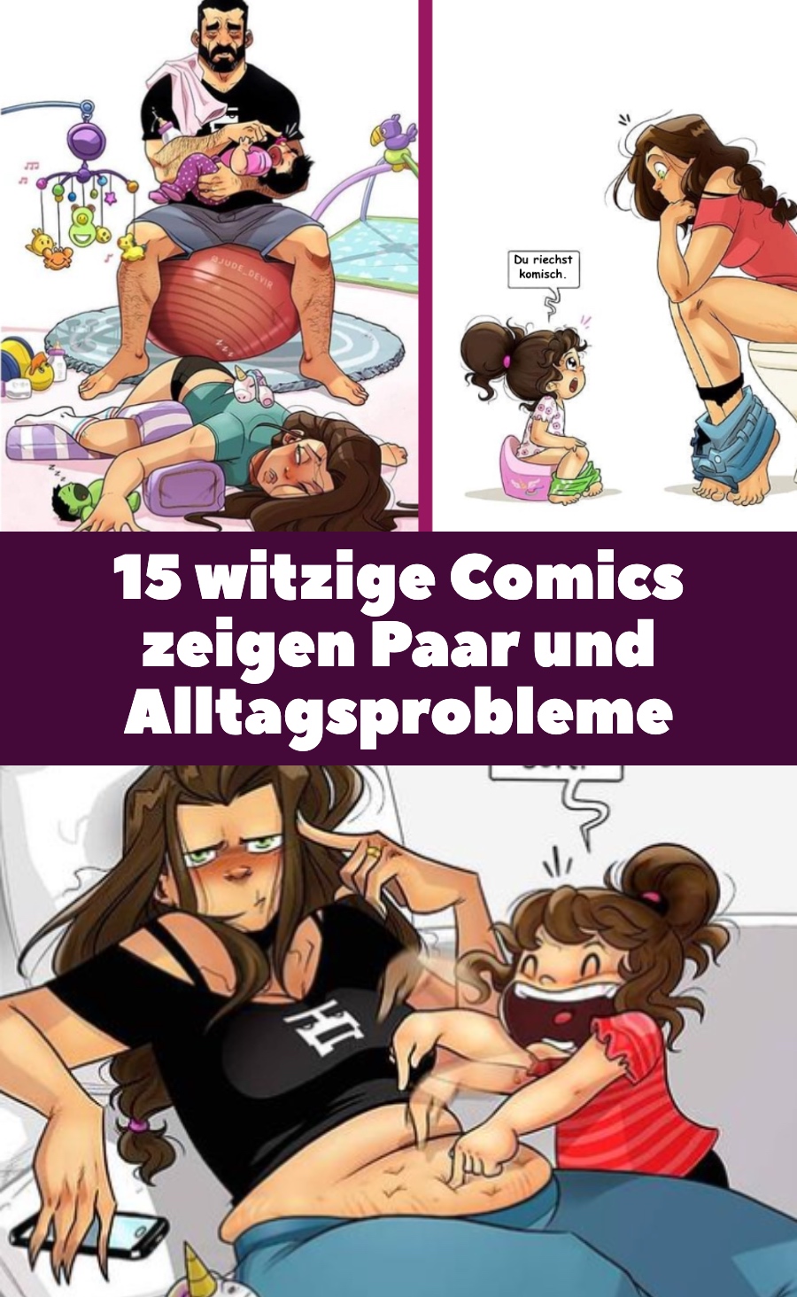 15 witzige Comics zeigen Paar und Alltagsprobleme