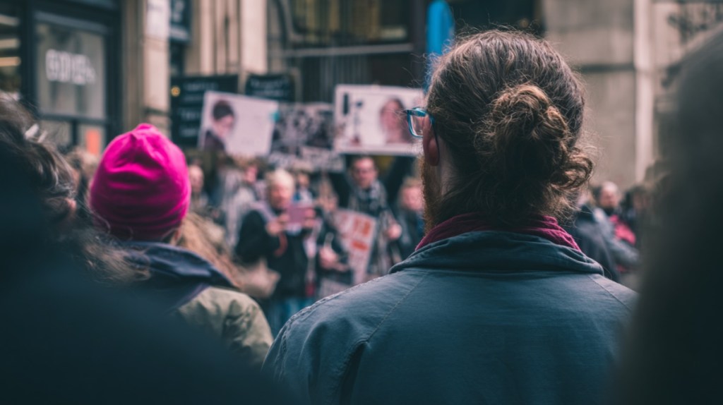 Politische Gespräche oder Proteste