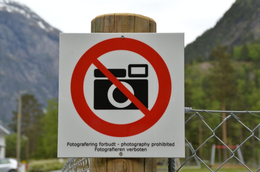 Fotos in verbotenen Bereichen machen